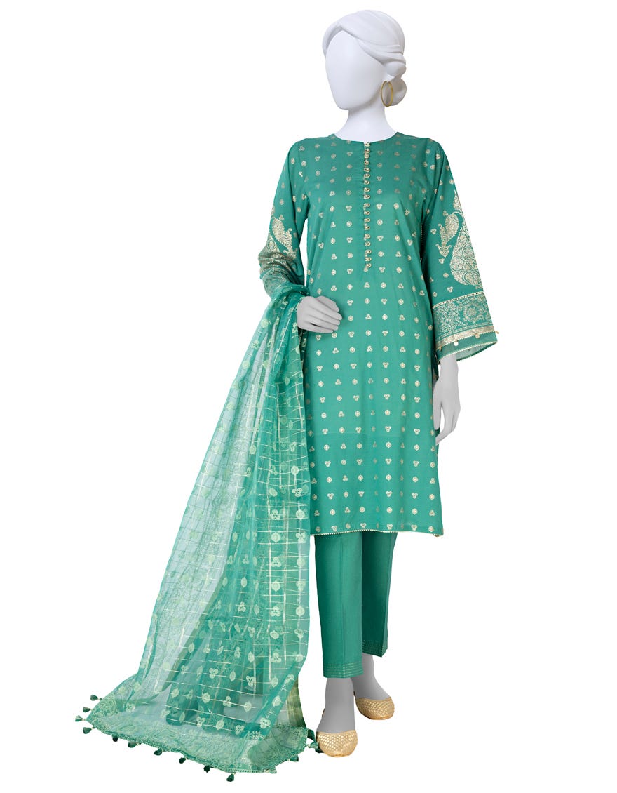 Green Lawn Unstitched 2 Piece Dress | Jlawn-S-Jds-23-1123