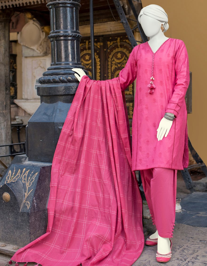 Pink Lawn Unstitched 2 Piece Dress | Jlawn-S-Jds-23-1126