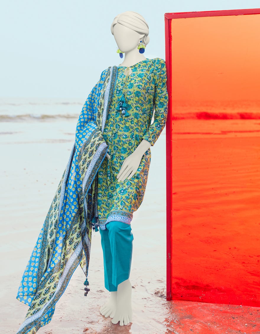 Multicolor Lawn Unstitched 2 Piece Dress | Jlawn-S-Jds-24-1015