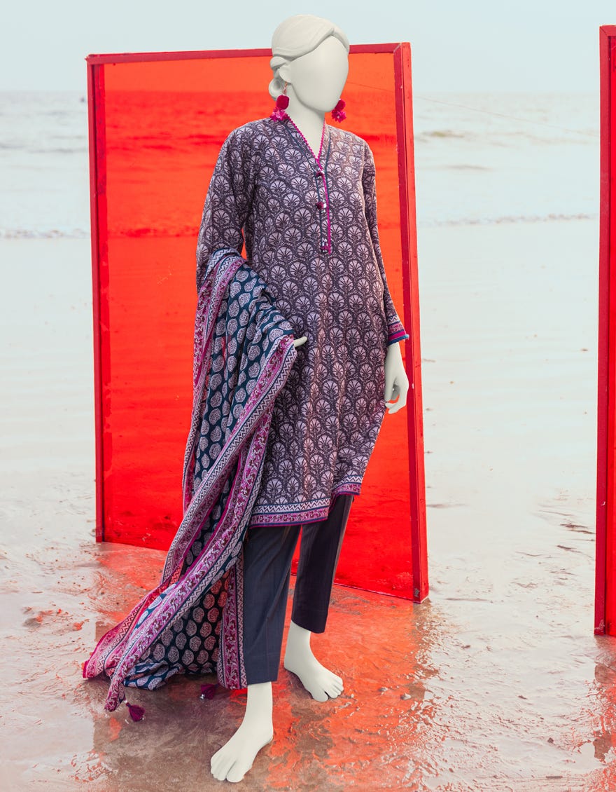 Multicolor Lawn Unstitched 2 Piece Dress | Jlawn-S-Jds-24-1019