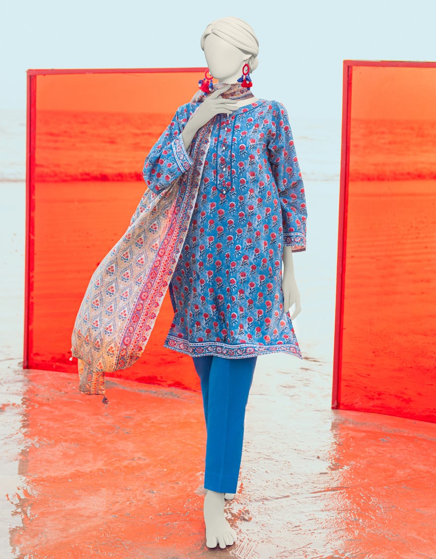 Multicolor Lawn Unstitched 2 Piece Dress | Jlawn-S-Jds-24-1020