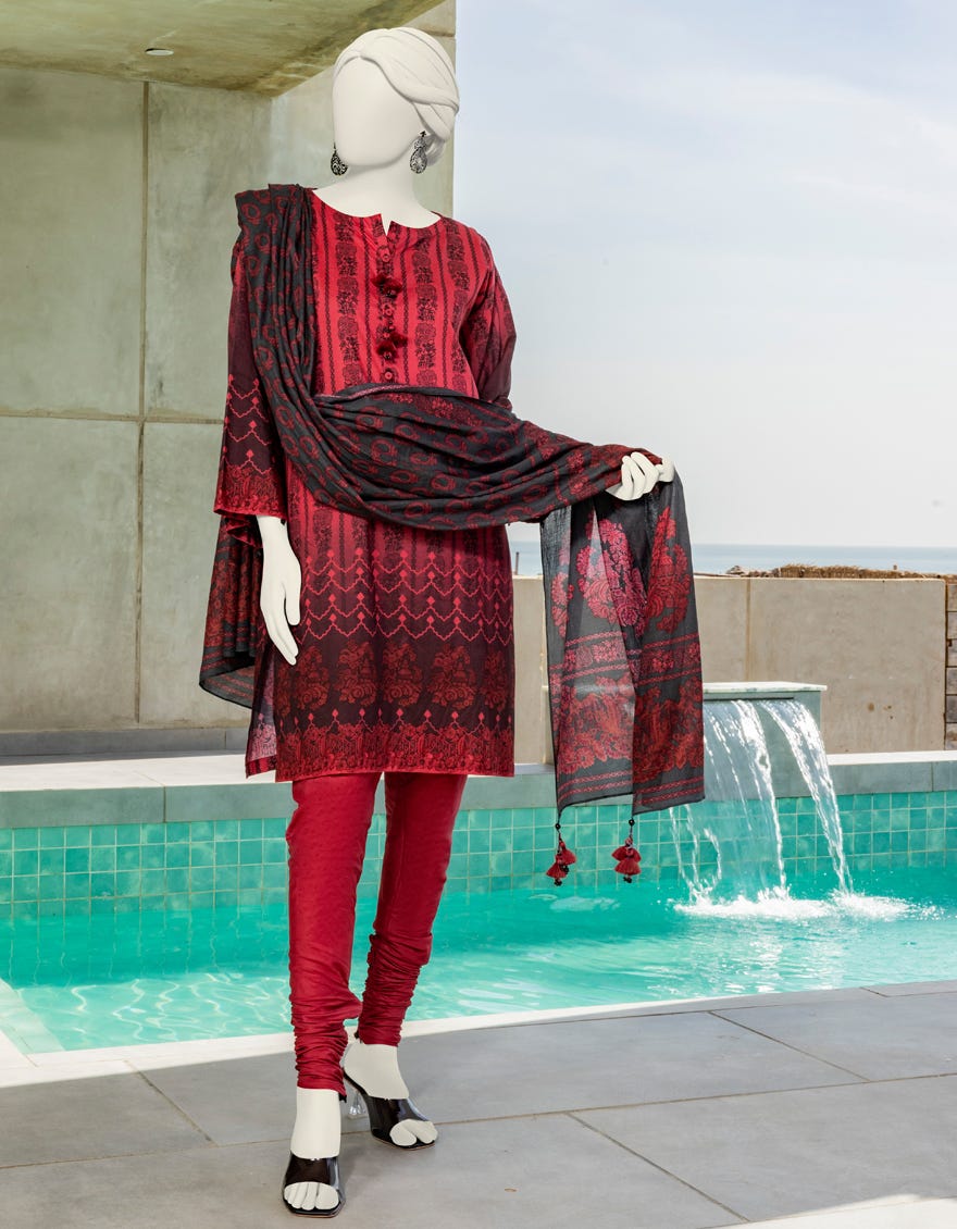Multicolor Lawn Unstitched 2 Piece Dress | Jlawn-S-Jds-24-1030