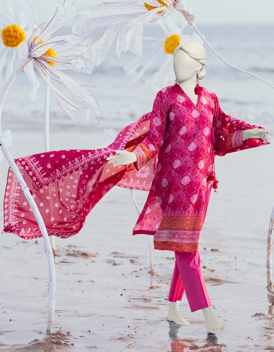 Multicolor Lawn Unstitched 2 Piece Dress | Jlawn-S-Jds-24-1041