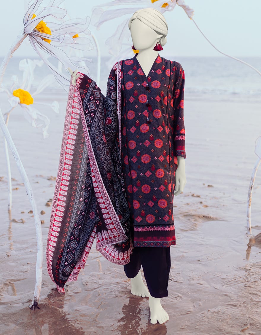 Multicolor Lawn Unstitched 2 Piece Dress | Jlawn-S-Jds-24-1042