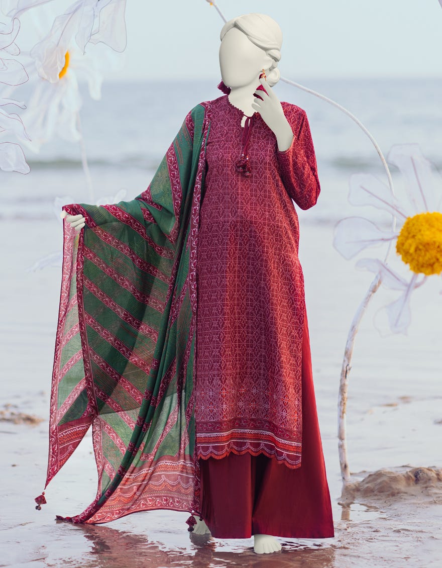 Multicolor Lawn Unstitched 2 Piece Dress | Jlawn-S-Jds-24-1044
