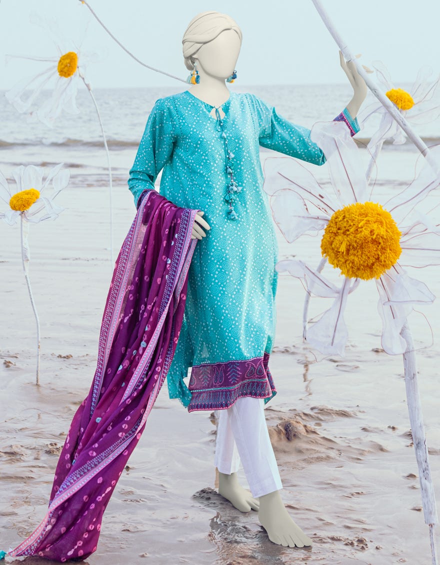 Multicolor Lawn Unstitched 2 Piece Dress | Jlawn-S-Jds-24-1046
