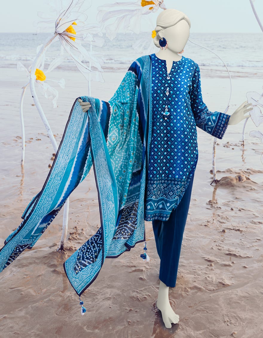 Multicolor Lawn Unstitched 2 Piece Dress | Jlawn-S-Jds-24-1047