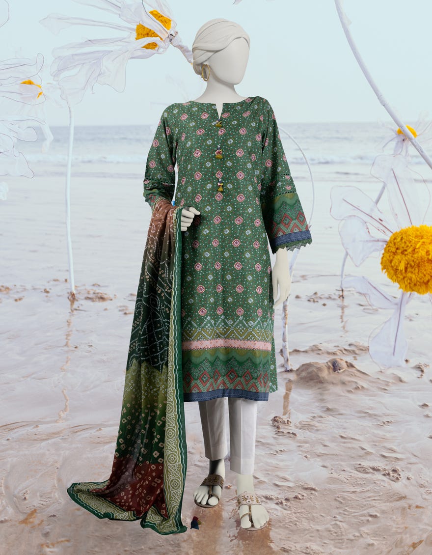 Multicolor Lawn Unstitched 2 Piece Dress | Jlawn-S-Jds-24-1048