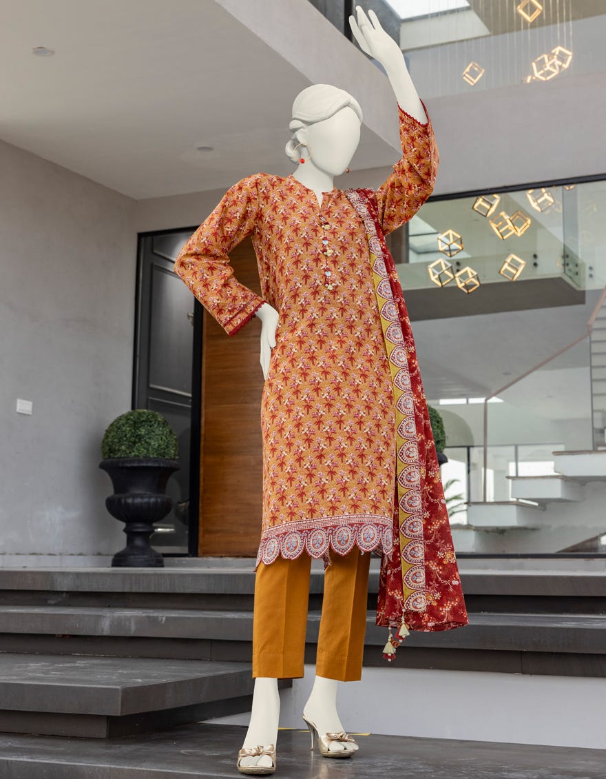 Multicolor Lawn Unstitched 2 Piece Dress | Jlawn-S-Jds-24-1063