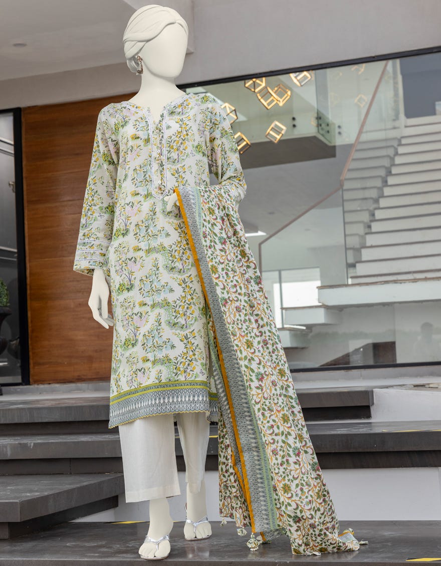 Multicolor Lawn Unstitched 2 Piece Dress | Jlawn-S-Jds-24-1064