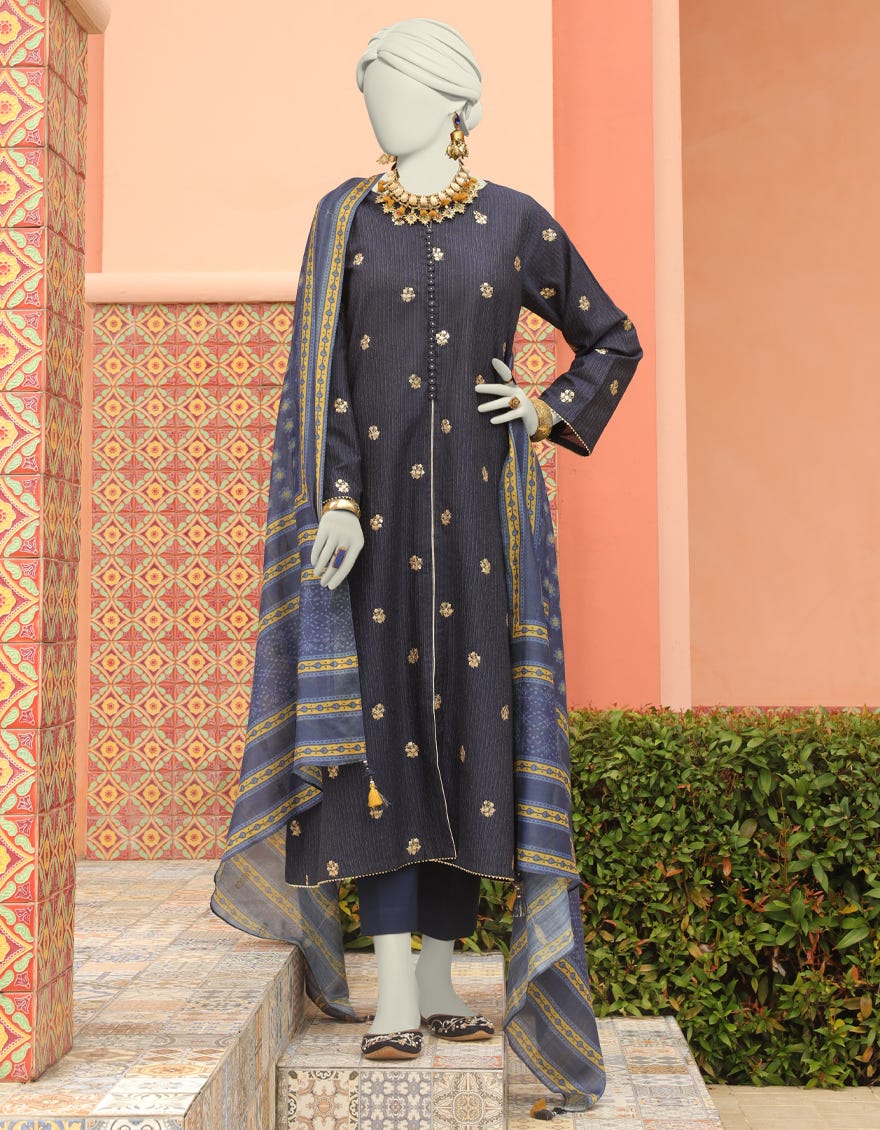 Blue Lawn Unstitched 2 Piece Dress | Jlawn-S-Jds-24-1080 Naqash-4