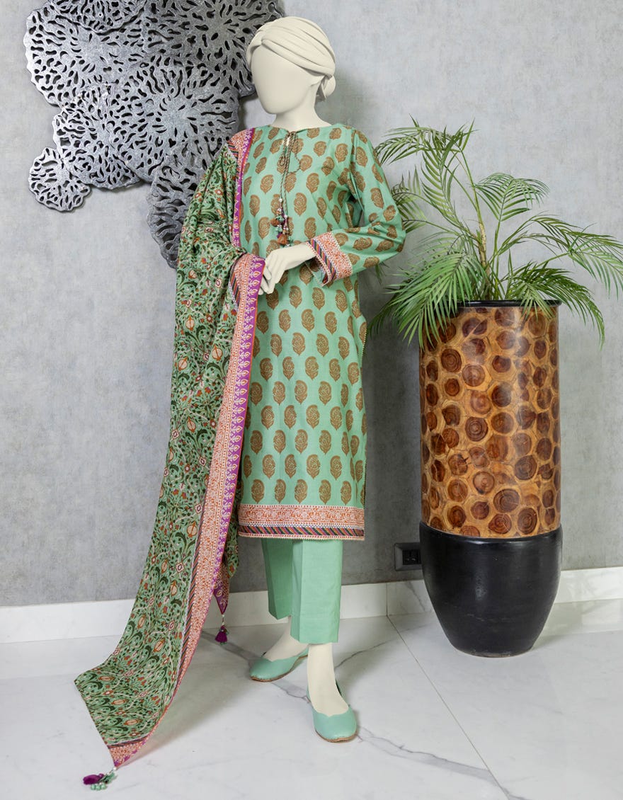 Green Lawn Unstitched 2 Piece Dress | Jlawn-S-Jds-24-1084 Khumaar-04