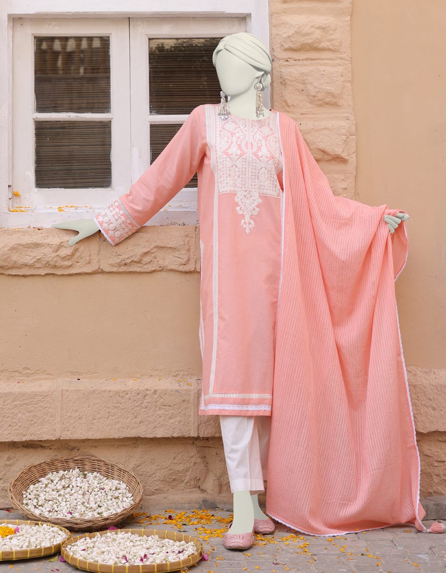 Pink Dyed Stitched 2 Piece | Jlawn-S-Jds-24-1102