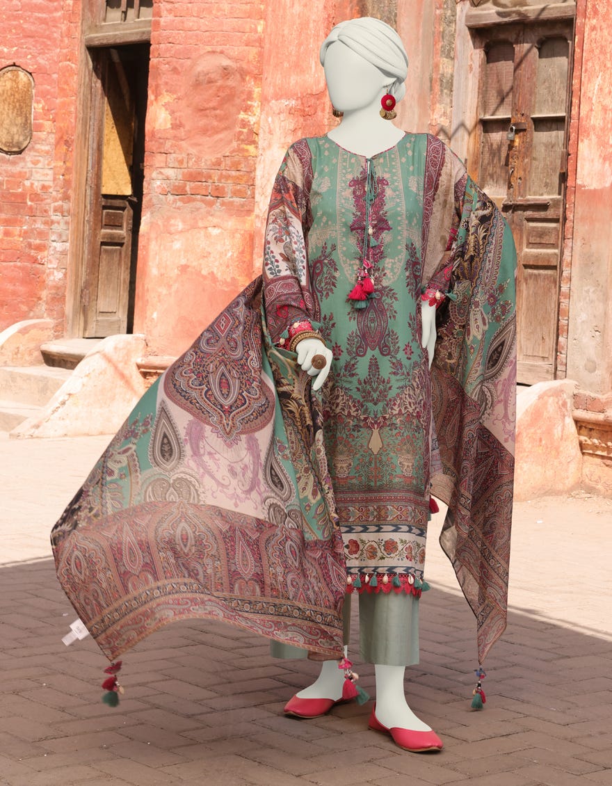 Multicolor Lawn Unstitched 2 Piece Dress | Jlawn-S-Jds-24-1113