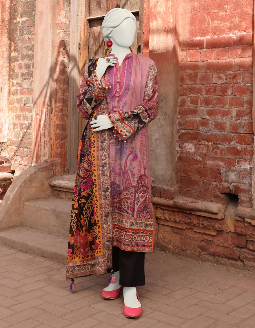 Multicolor Lawn Unstitched 2 Piece Dress | Jlawn-S-Jds-24-1115