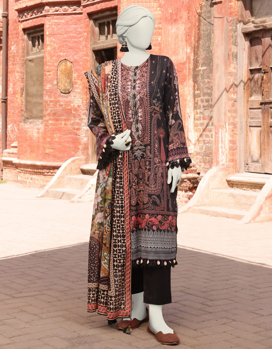 Multicolor Lawn Unstitched 2 Piece Dress | Jlawn-S-Jds-24-1117