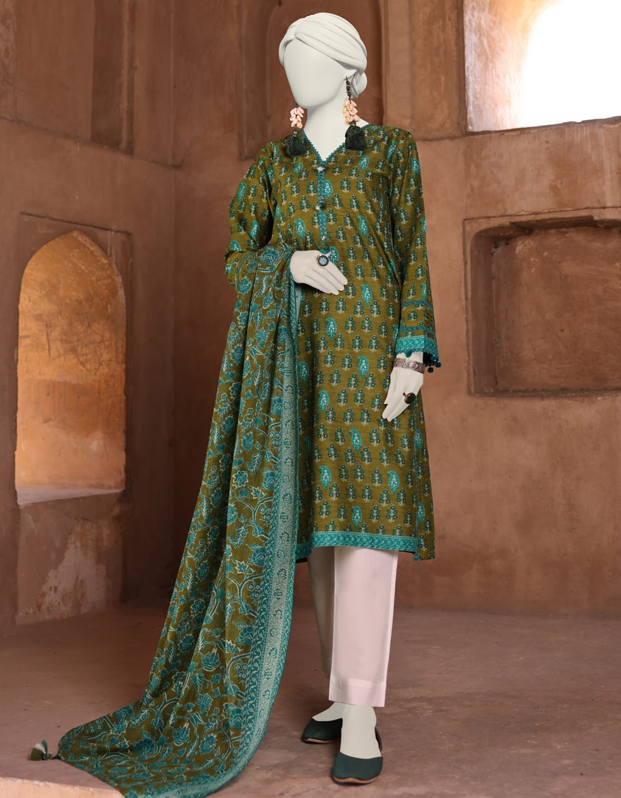 Brown Lawn Unstitched 2 Piece Dress | Jlawn-S-Jds-24-1134