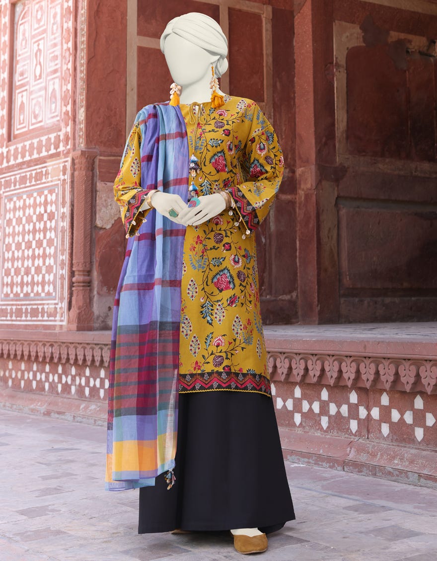 Mustard Lawn Unstitched 2 Piece Dress | Jlawn-S-Jds-24-1137