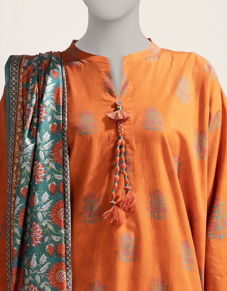 MULTICOLOR DIGITAL PRINTED CAMBRIC UNSTITCHED 2PC
