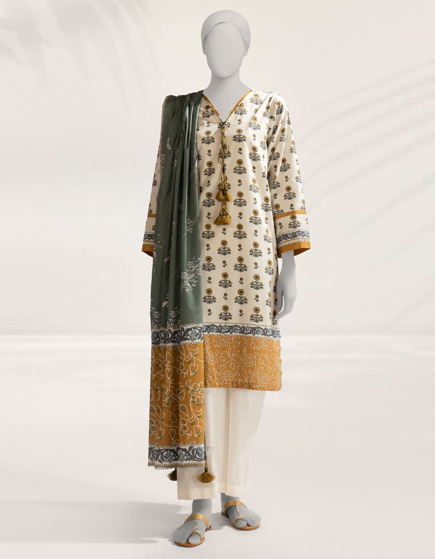 MULTICOLOR DIGITAL PRINTED CAMBRIC UNSTITCHED 2PC
