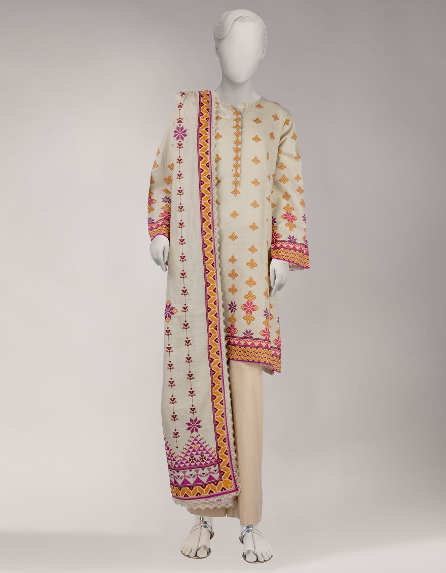 MULTICOLOR KHADDAR DIGITAL PRINTED UNSTITCHED 2PC