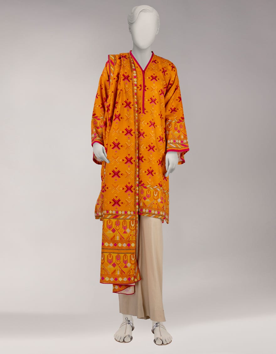 MULTICOLOR KHADDAR DIGITAL PRINTED UNSTITCHED 2PC