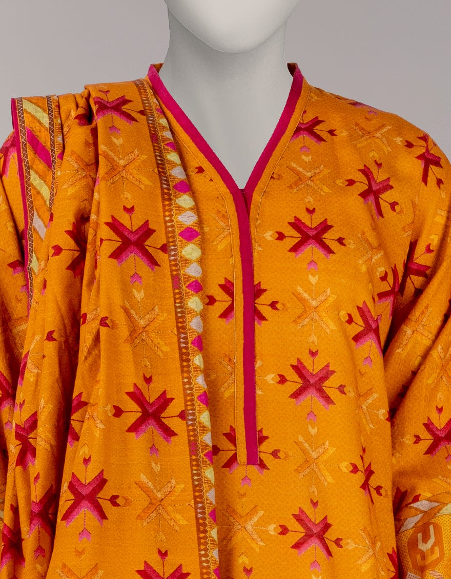 MULTICOLOR KHADDAR DIGITAL PRINTED UNSTITCHED 2PC
