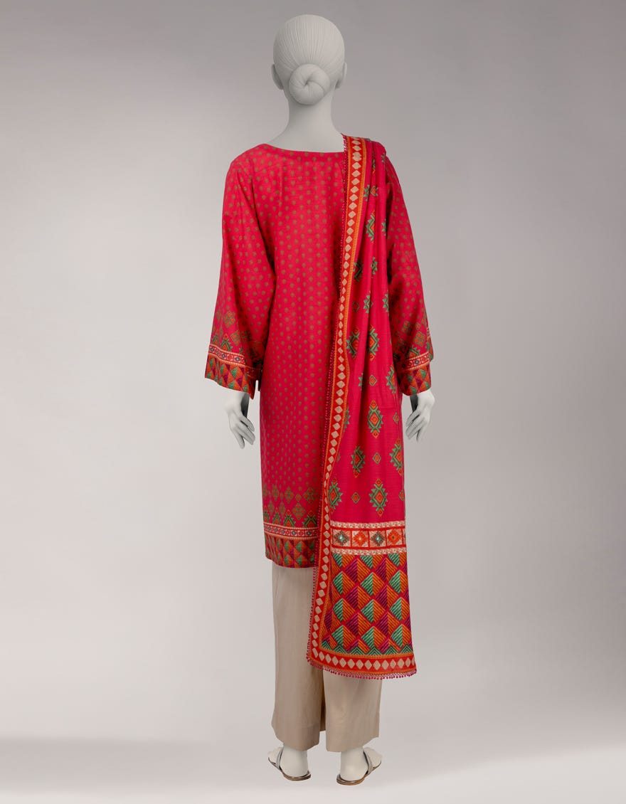 MULTICOLOR KHADDAR DIGITAL PRINTED UNSTITCHED 2PC