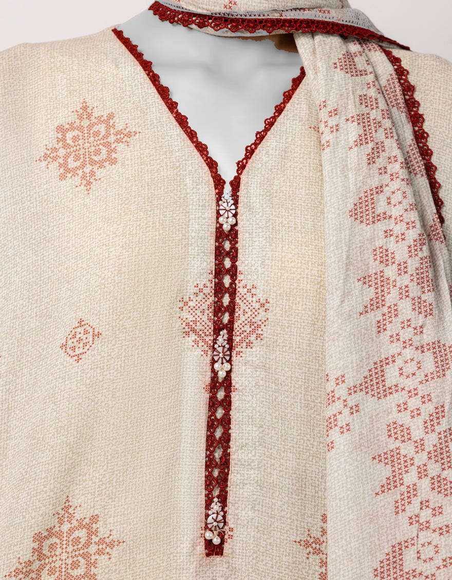 MULTICOLOR LAWN PRINTED UNSTITCHED 2PC
