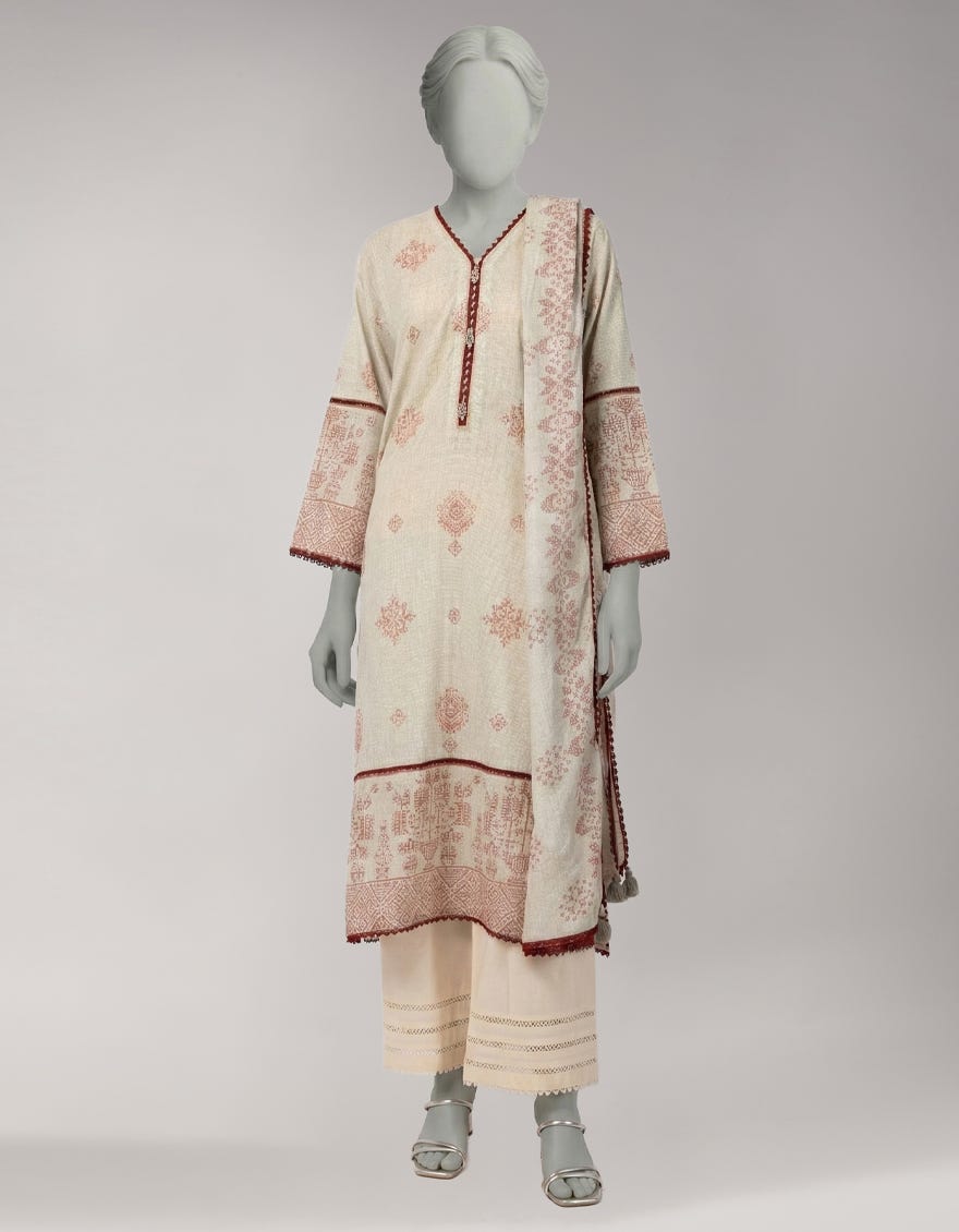 MULTICOLOR LAWN PRINTED UNSTITCHED 2PC