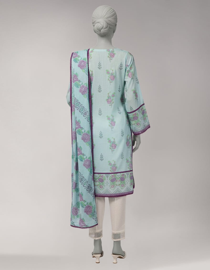 MULTICOLOR LAWN PRINTED UNSTITCHED 2PC