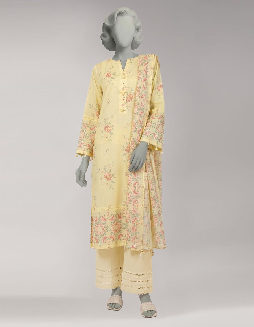 MULTICOLOR LAWN PRINTED UNSTITCHED 2PC