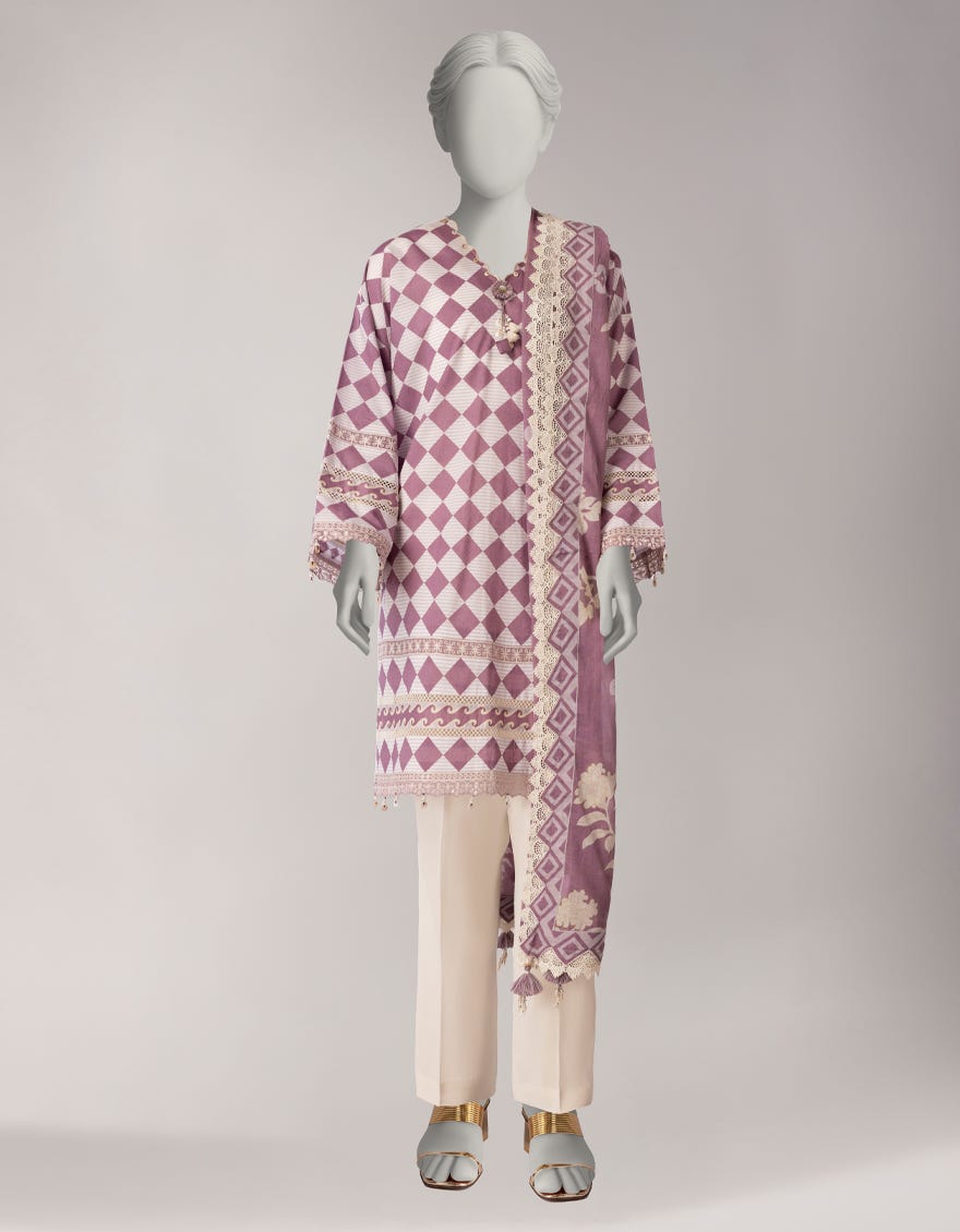 MULTICOLOR LAWN EMBROIDERED WOMEN UNSTITCHED 2PC