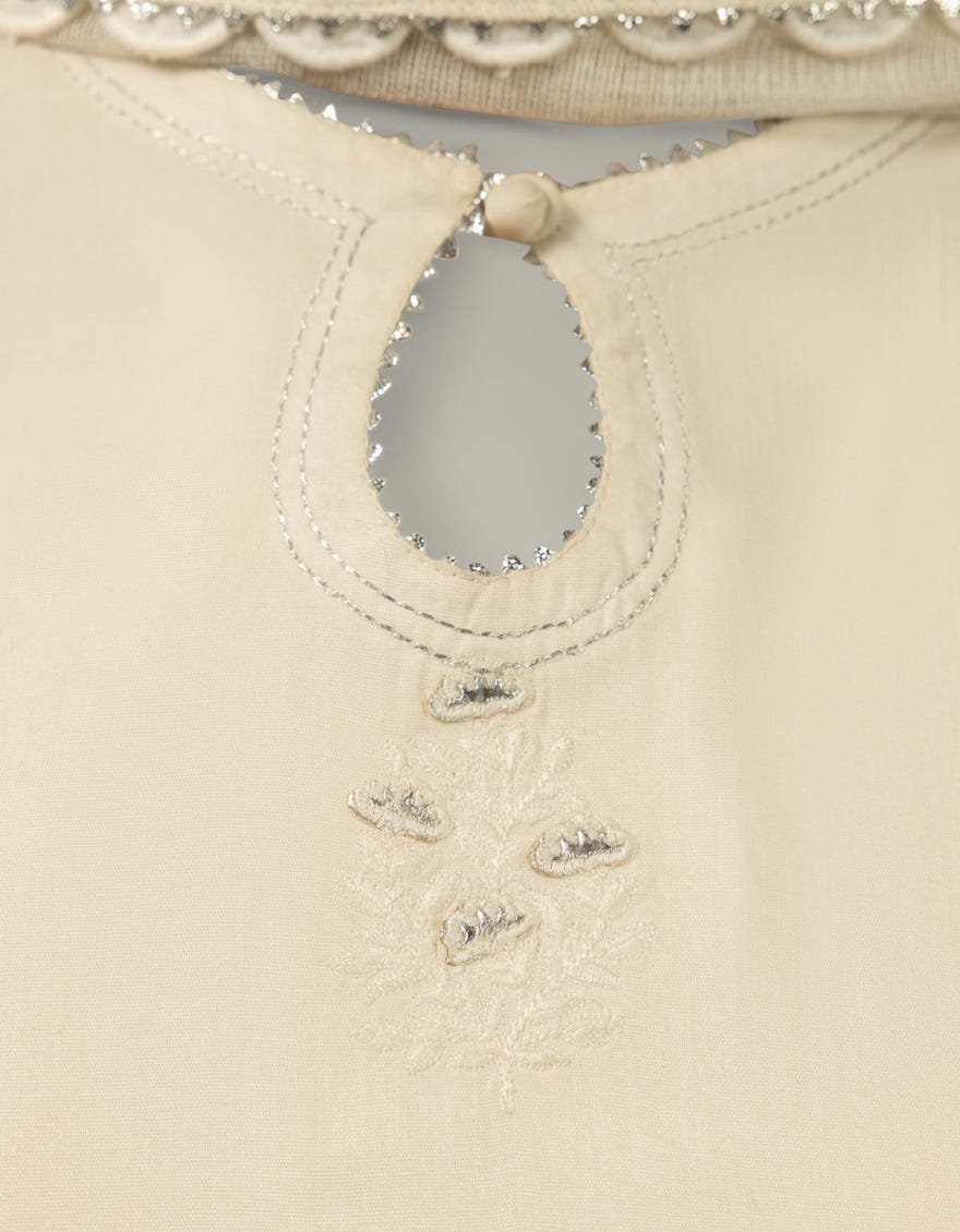 WHITE LAWN EMBROIDERED STITCHED 2PC