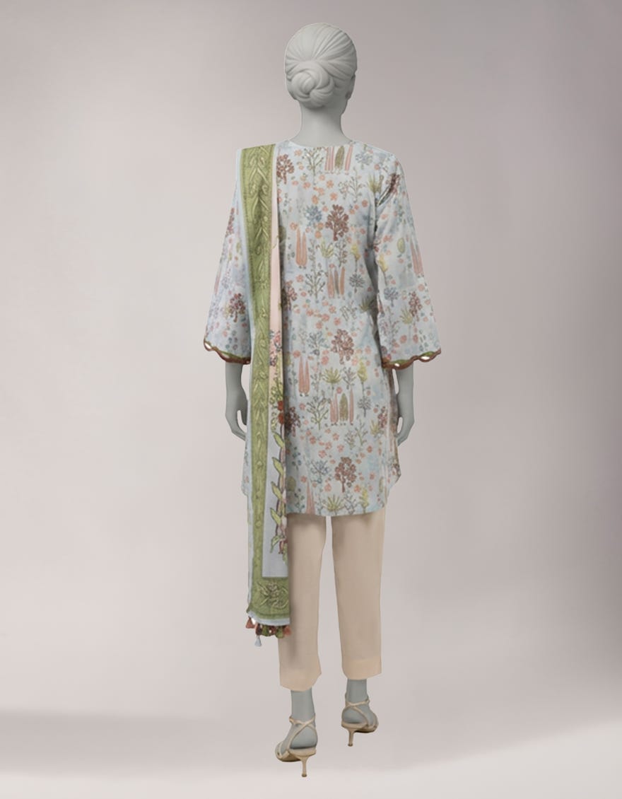 MULTICOLOR LAWN DIGITAL PRINTED UNSTITCHED 2PC