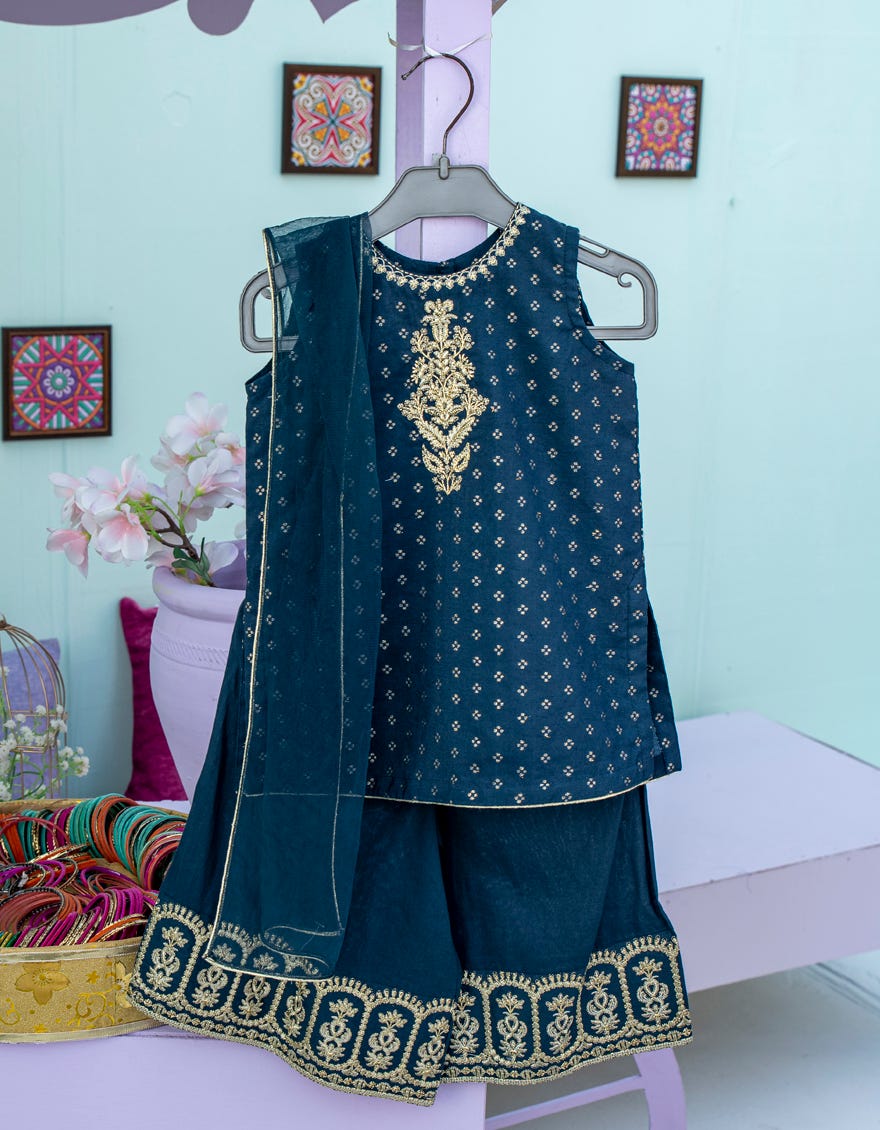 Blue Cotton Infant Girl | Jik-S-Jgin-23-055