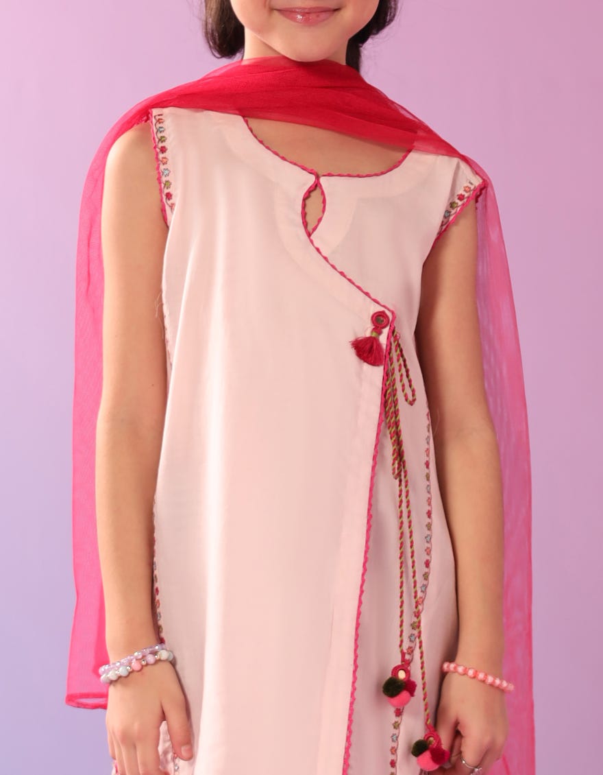 PINK LAWN EMBROIDERED 3PC STITCHED