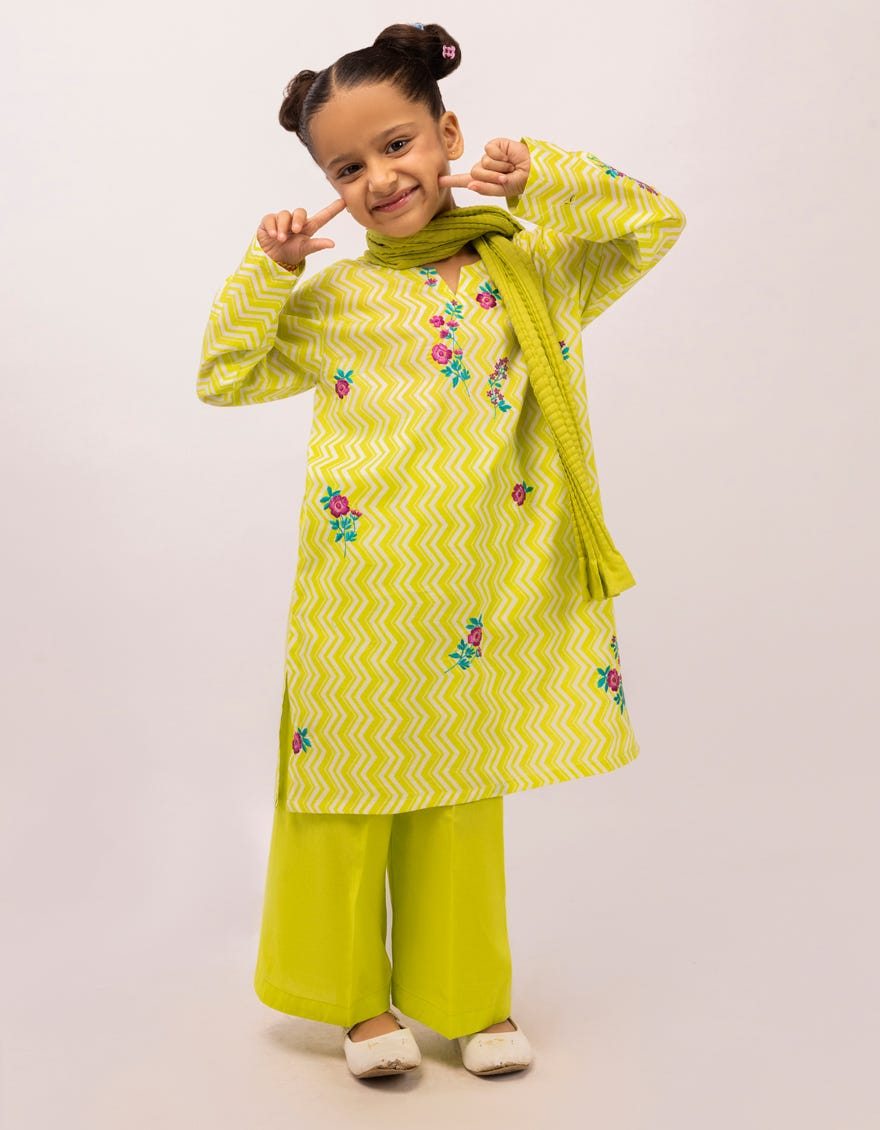 GREEN LAWN EMBROIDERED STITCHED 3PC