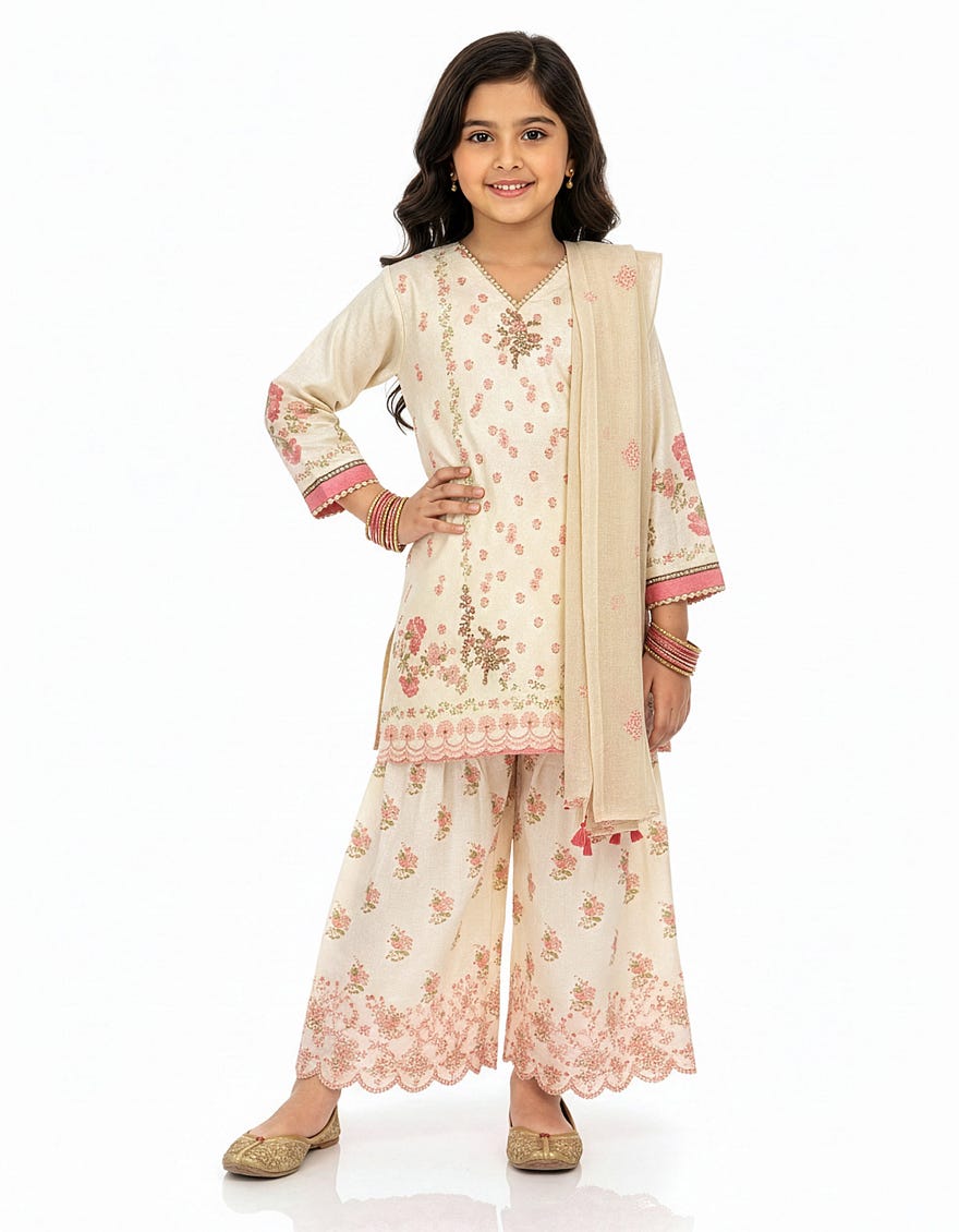 MULTICOLOR LAWN SCHIFFLI STITCHED 3PC