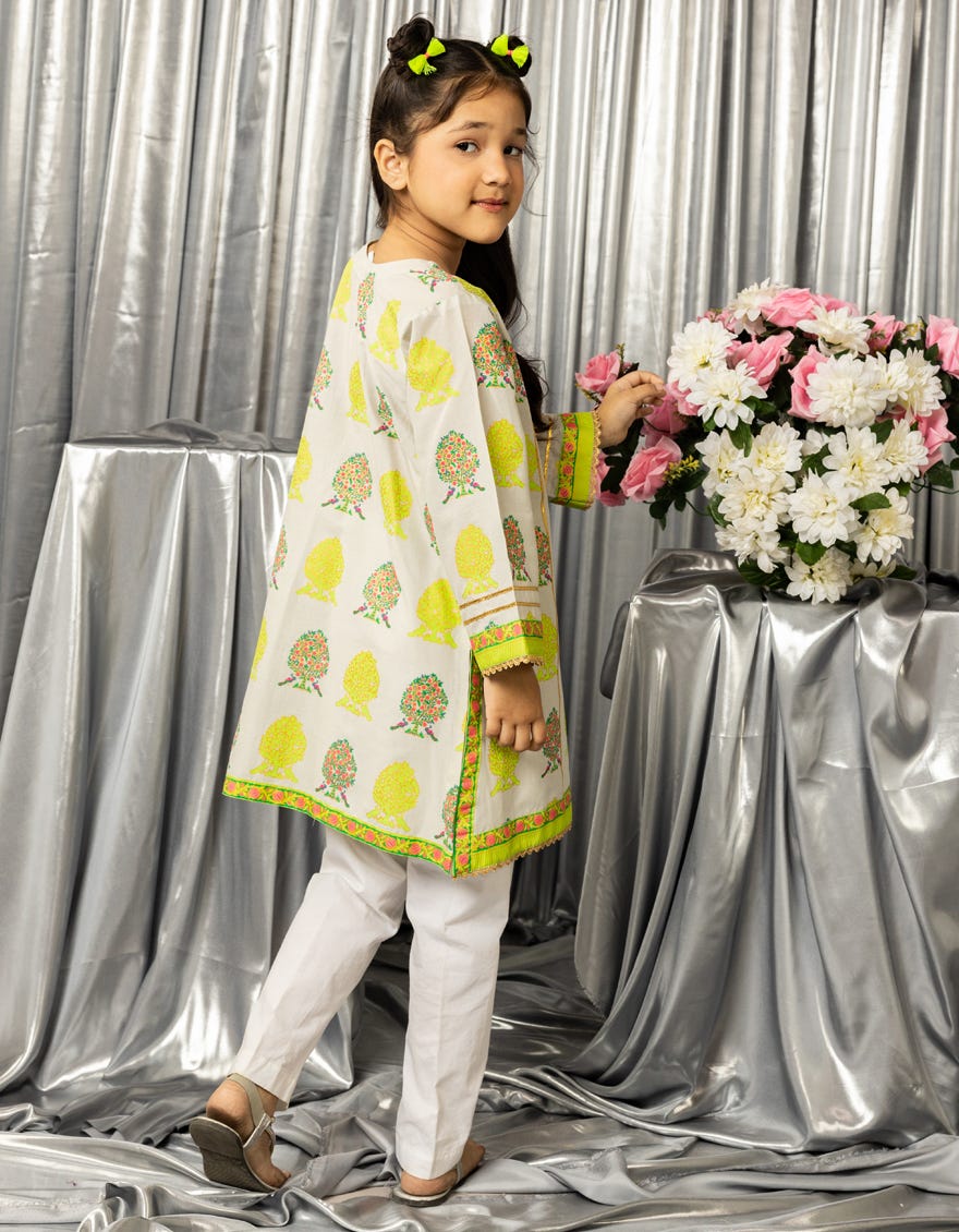 GREEN LAWN PRINTED KURTA