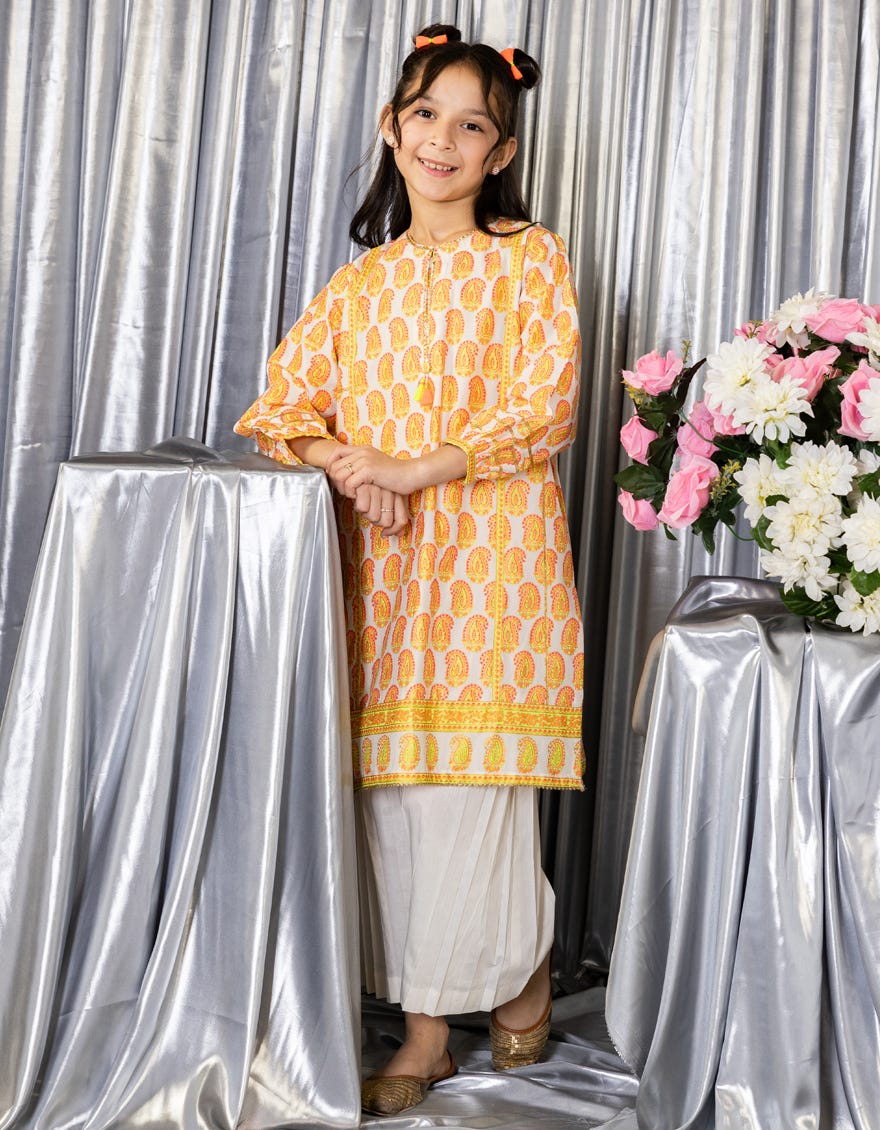 MULTICOLOR LAWN PRINTED KURTA
