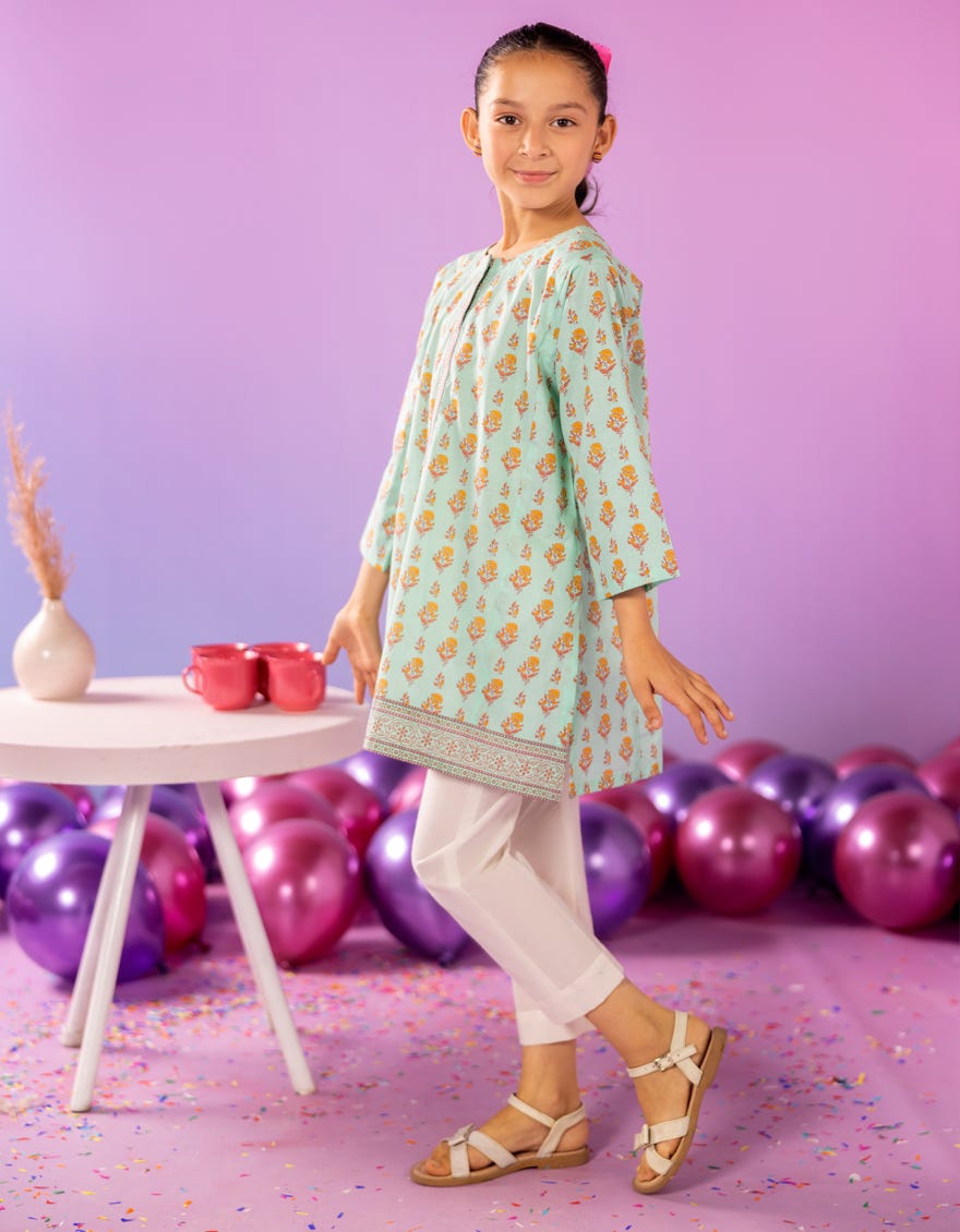 GREEN LAWN PRINTED KURTA
