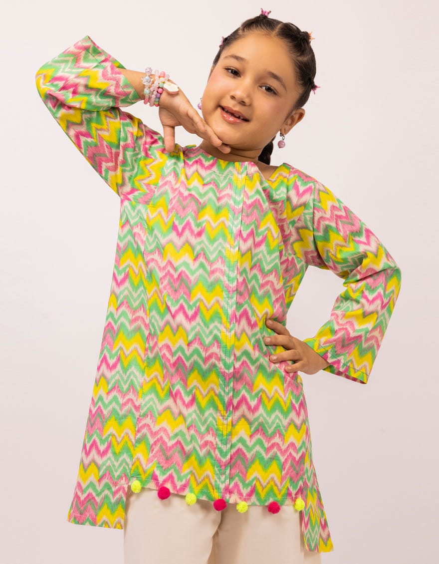 GREEN LAWN PRINTED KURTA