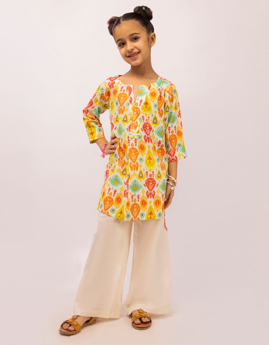 MULTICOLOR LAWN PRINTED KURTA