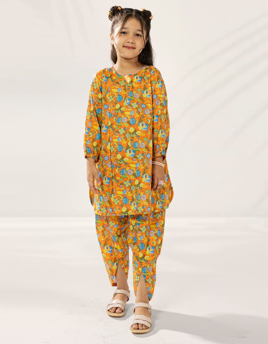 MULTICOLOR PRINTED LAWN 2PC STITCHED