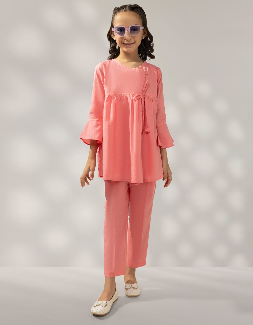 BABY PINK CAMBRIC DYED 2PC STITCHED
