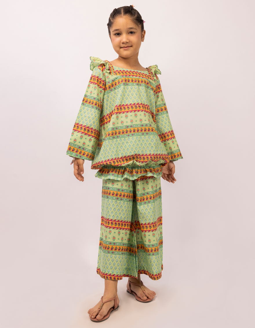 GREEN LAWN PRINTED 2PC STITCHED