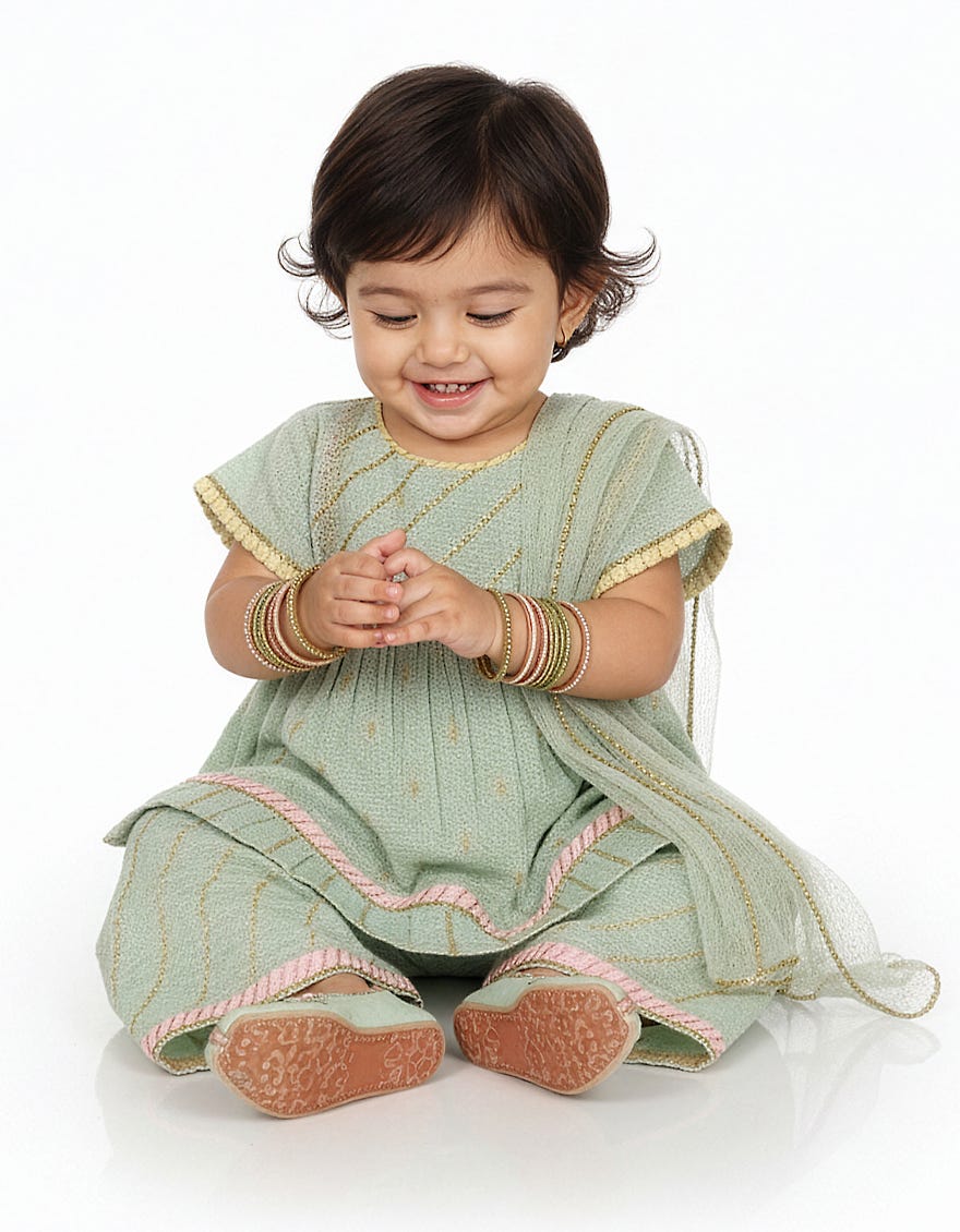 BLUE COTTON SILK EMBROIDERED STITCHED 3PC