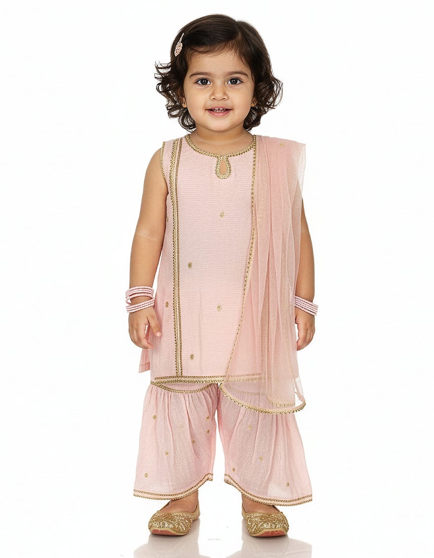 PINK COTTON SILK EMBROIDERED 3PC STITCHED