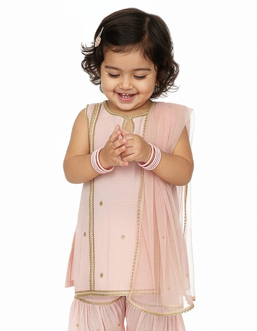 PINK COTTON SILK EMBROIDERED 3PC STITCHED